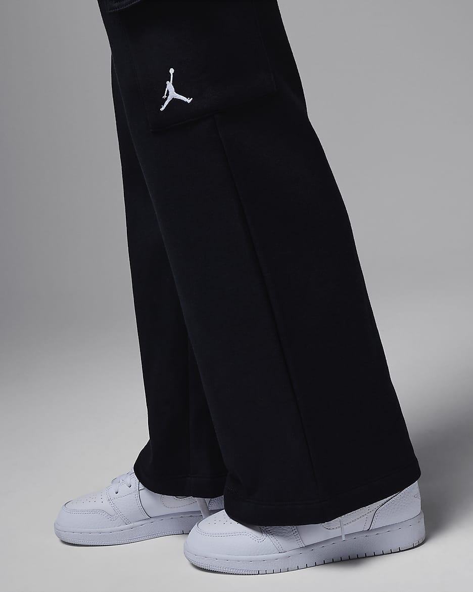 Jordan Y2K Pantalons cargo de teixit Fleece - Nen/a - Negre