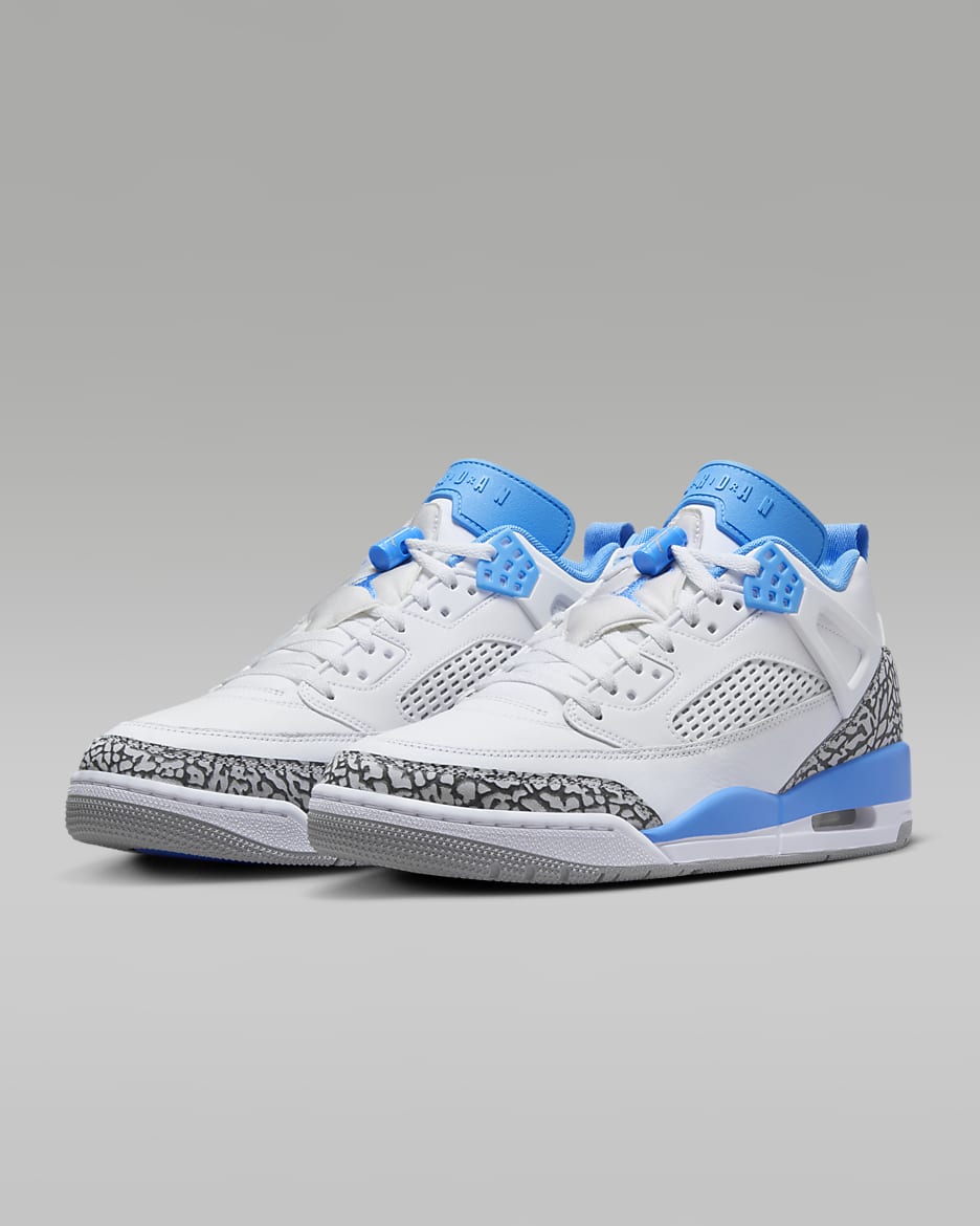 Buty męskie Jordan Spizike Low - Biel/Wolf Grey/Anthracite/University Blue