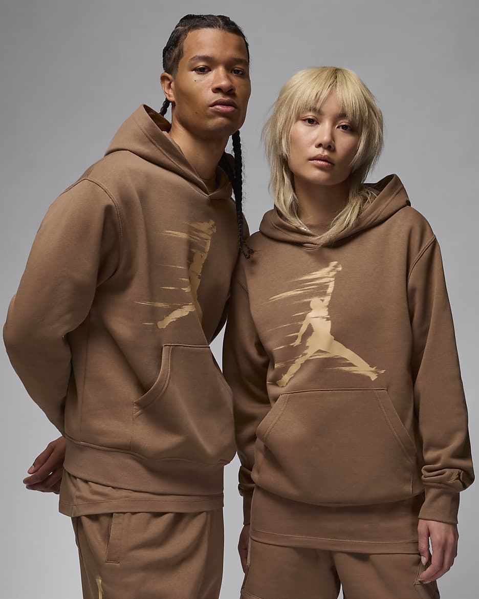 Sweat à capuche en tissu Fleece Jordan MVP pour homme - Archaeo Brown/Orange Chalk/Orange Chalk