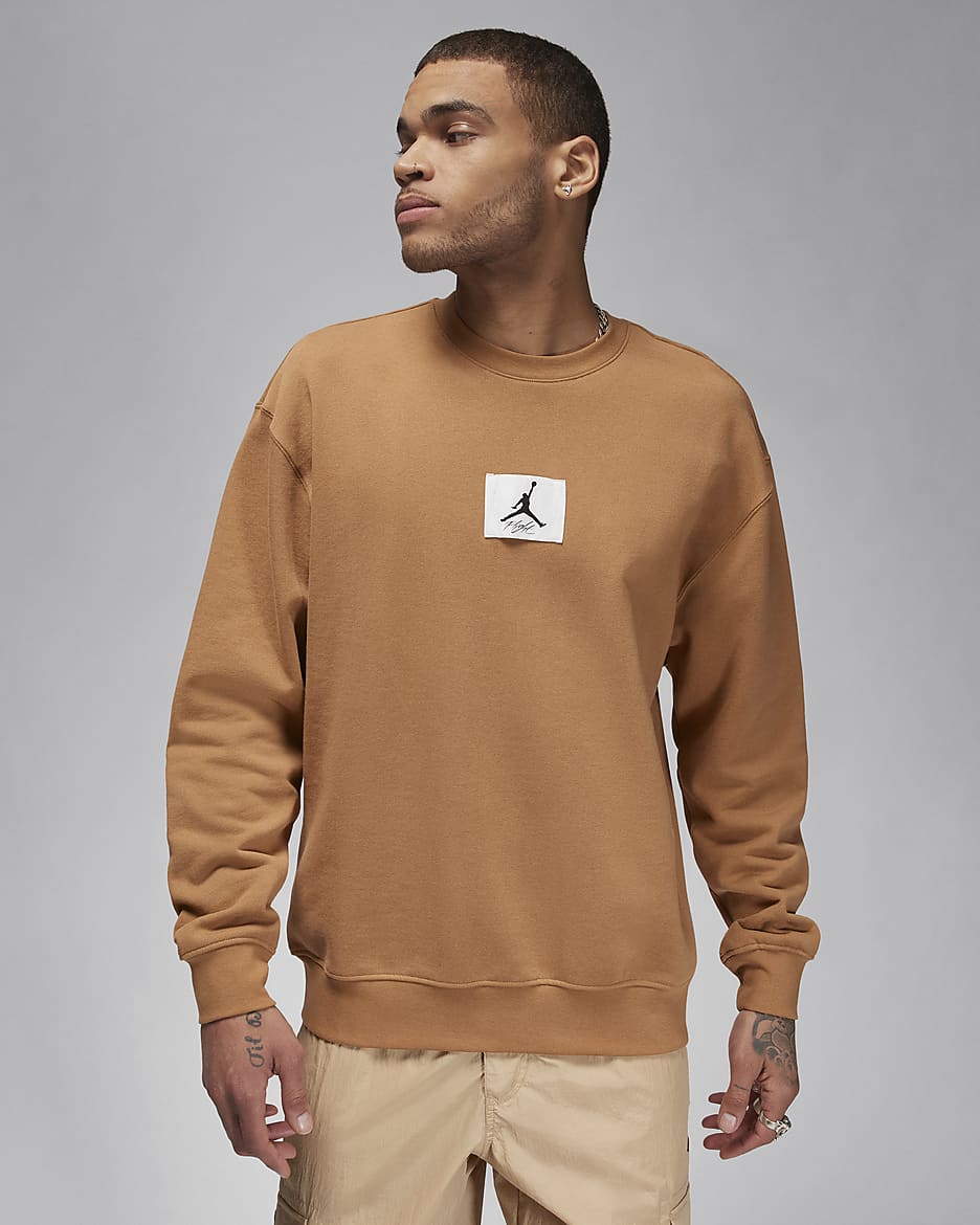 Jordan Essentials sweatshirt van fleece met ronde hals voor heren - Legend Dark Brown