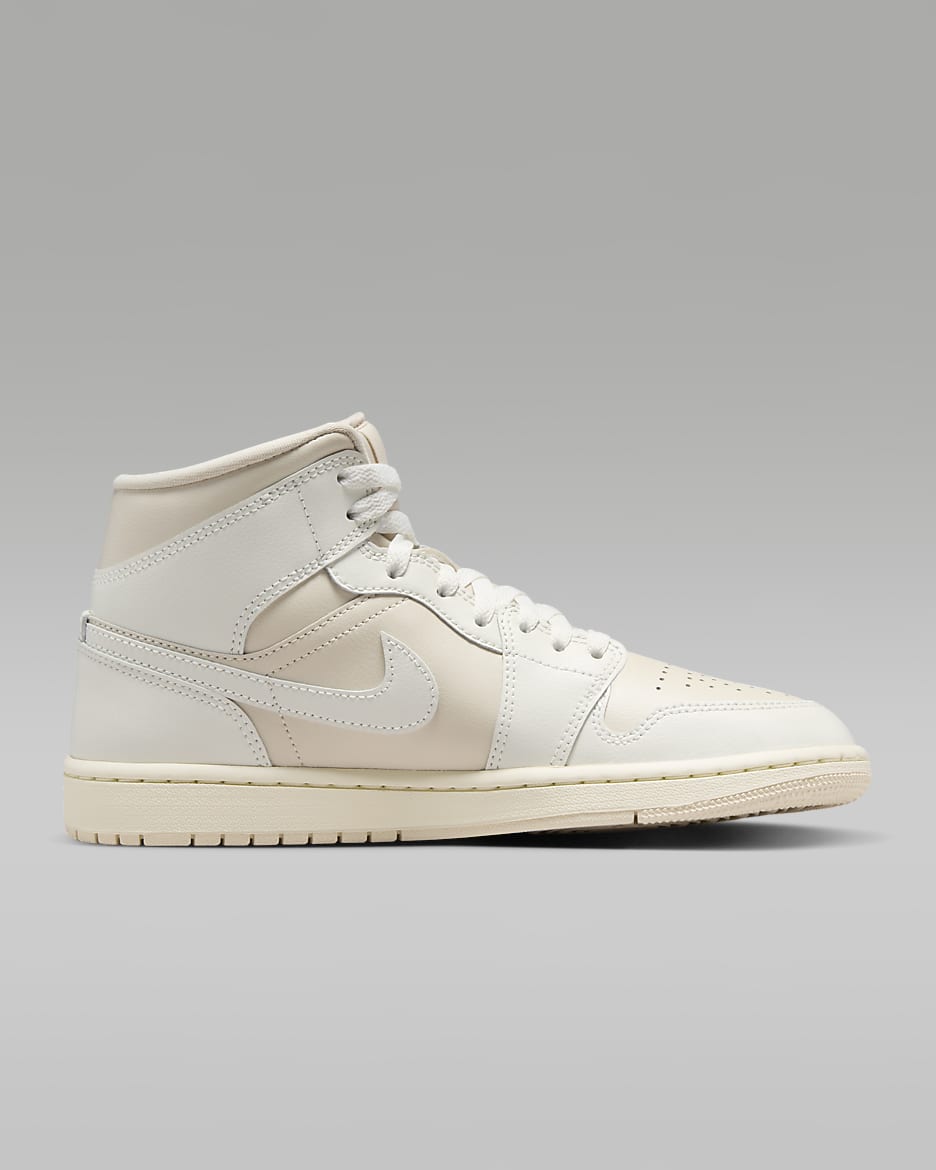 Air Jordan 1 Mid Zapatillas - Mujer - Legend Light Brown/Muslin/Sail