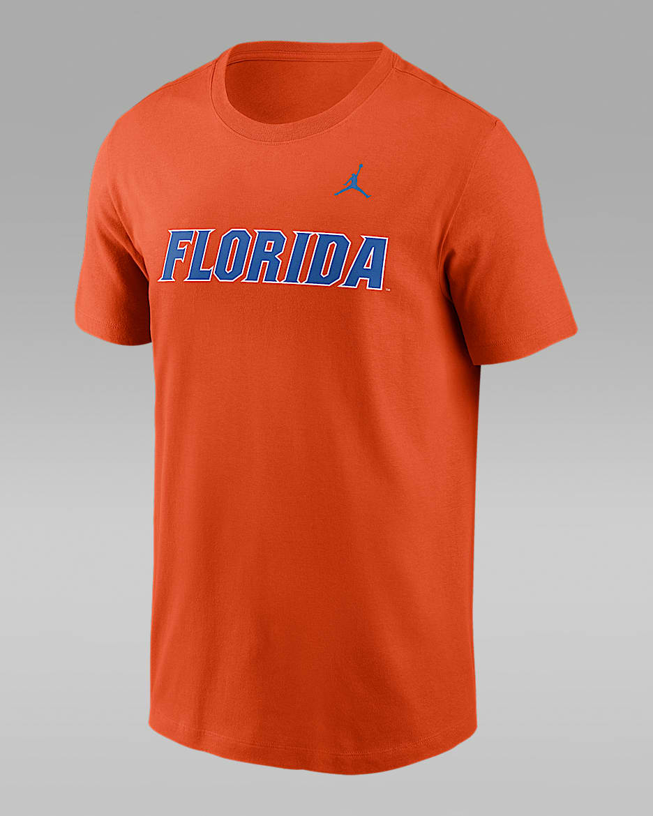 Playera universitaria Jordan para hombre Florida Gators Primetime Wordmark - Naranja