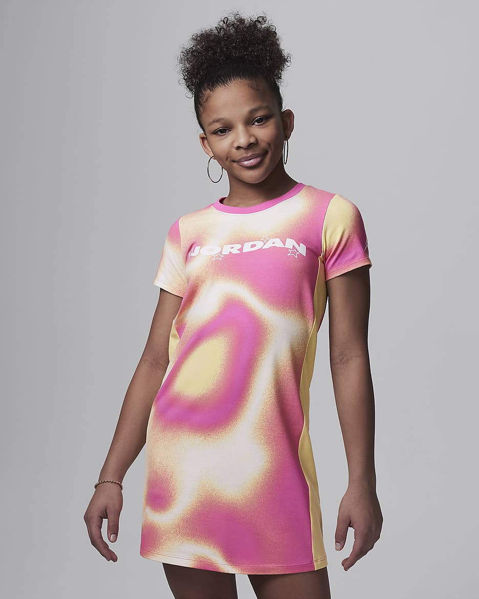 Jordan Lemonade Stand Kleid für ältere Kinder - Laser Fuchsia