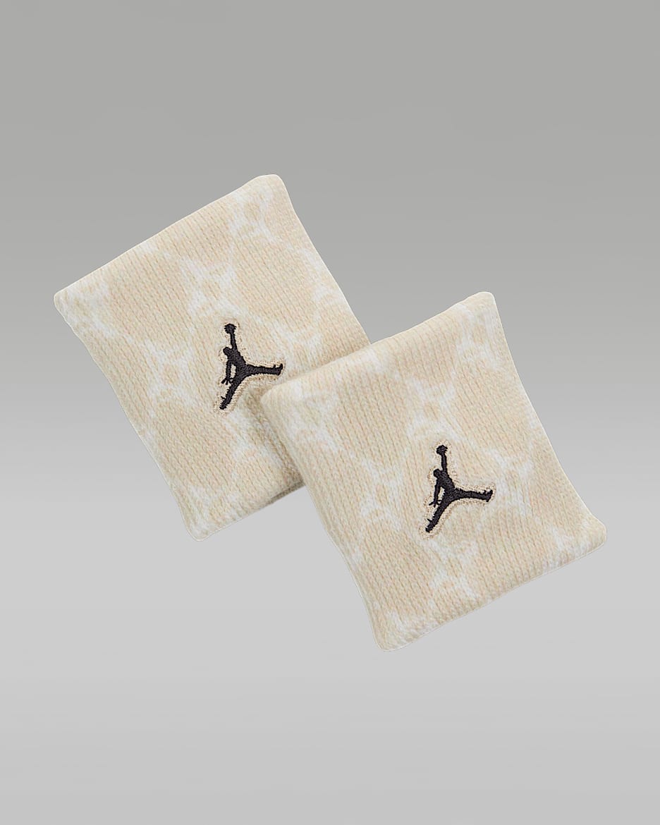Jordan Muñequeras de rizo Dri-FIT (2 unidades) - Light Orewood Brown/Sail/Negro