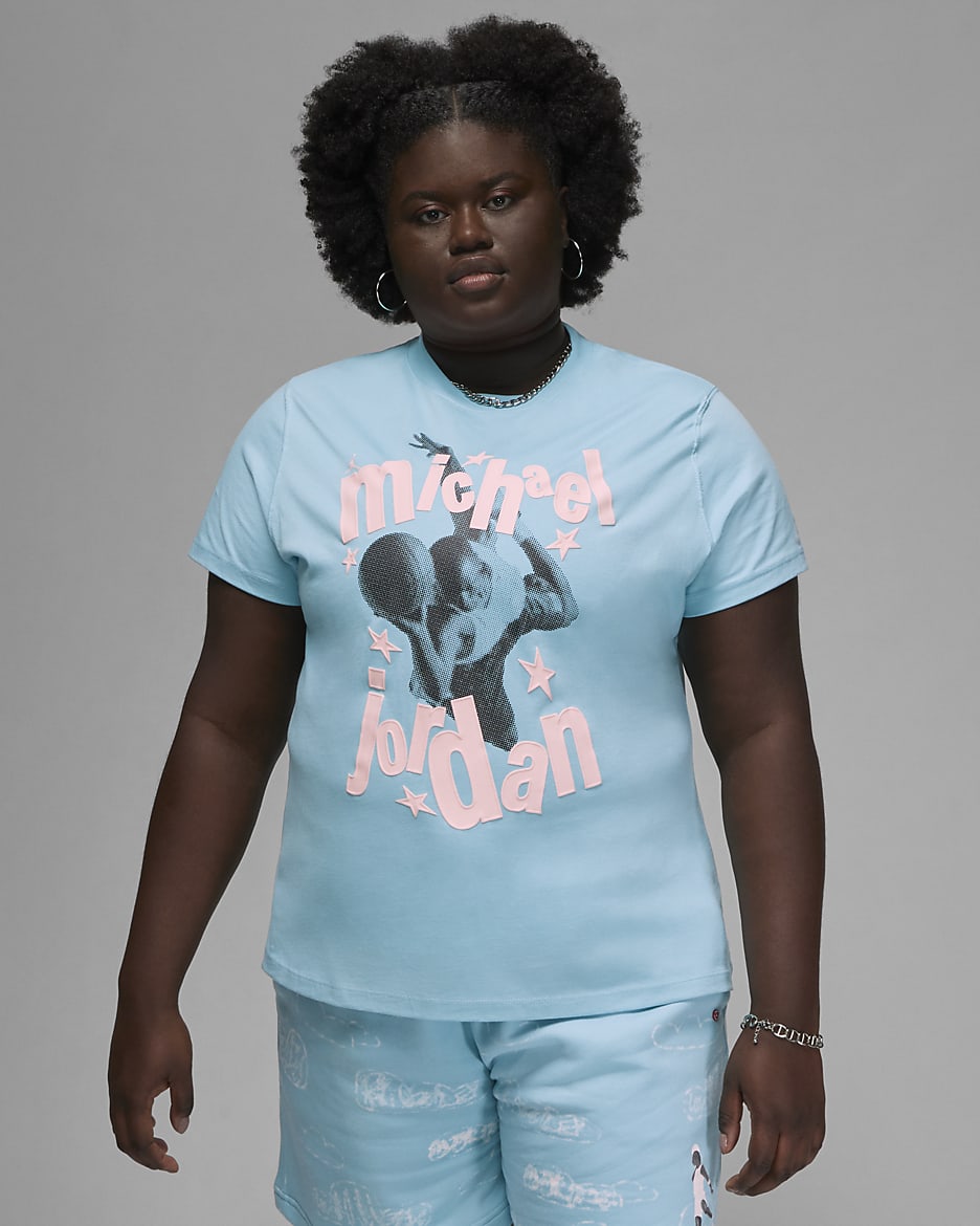 Jordan (Her)itage Women's T-Shirt (Plus Size) - Bleached Aqua