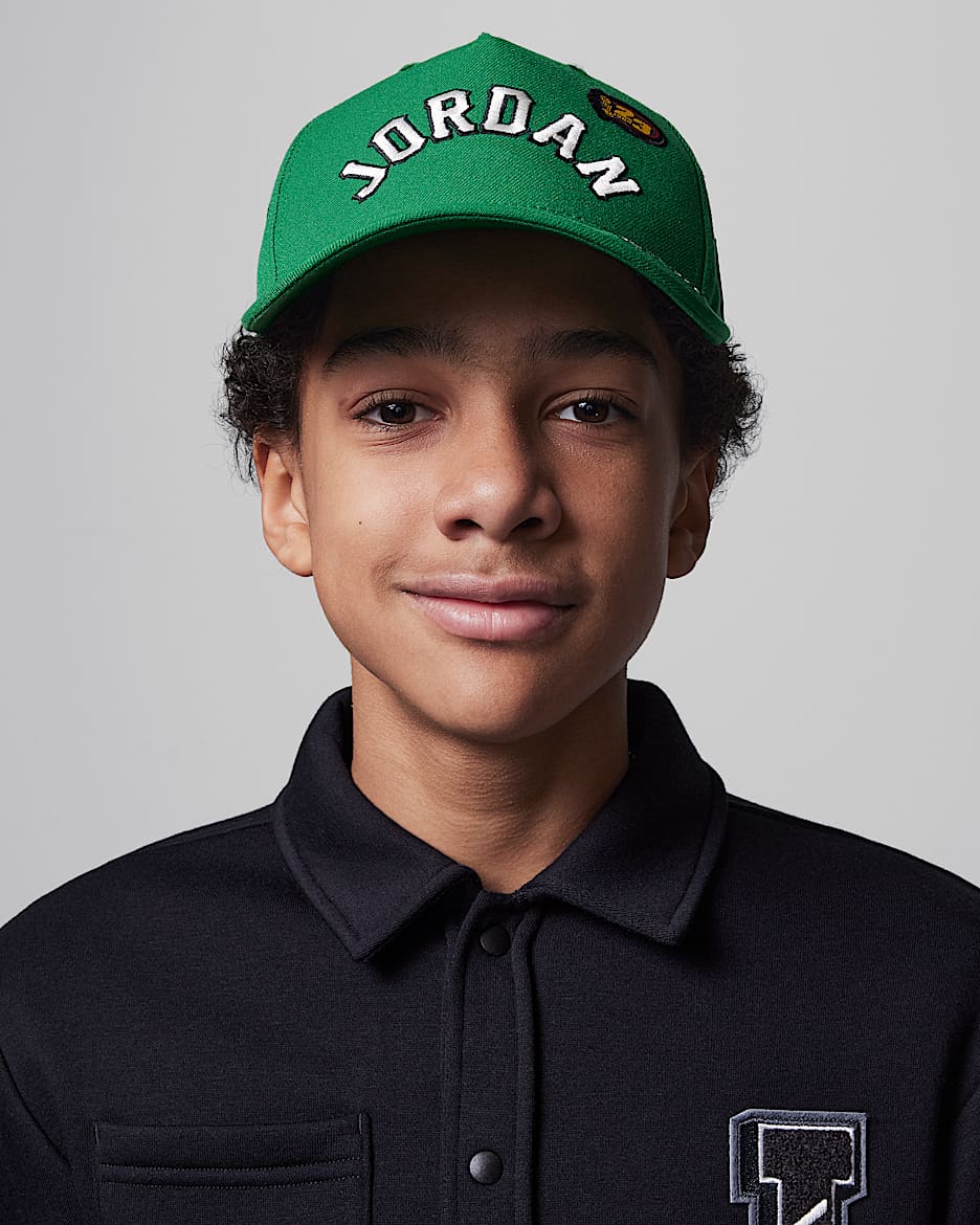 Gorra con visera curveada exclusiva para niños talla grande Jordan - Verde pino