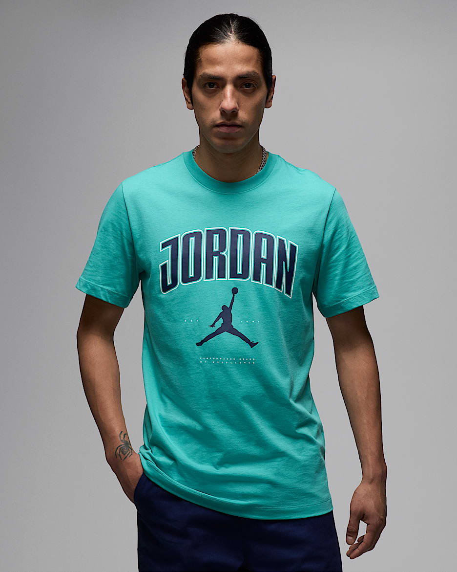Jordan T-Shirt (Herren) - Washed Teal/Midnight Navy/Midnight Navy