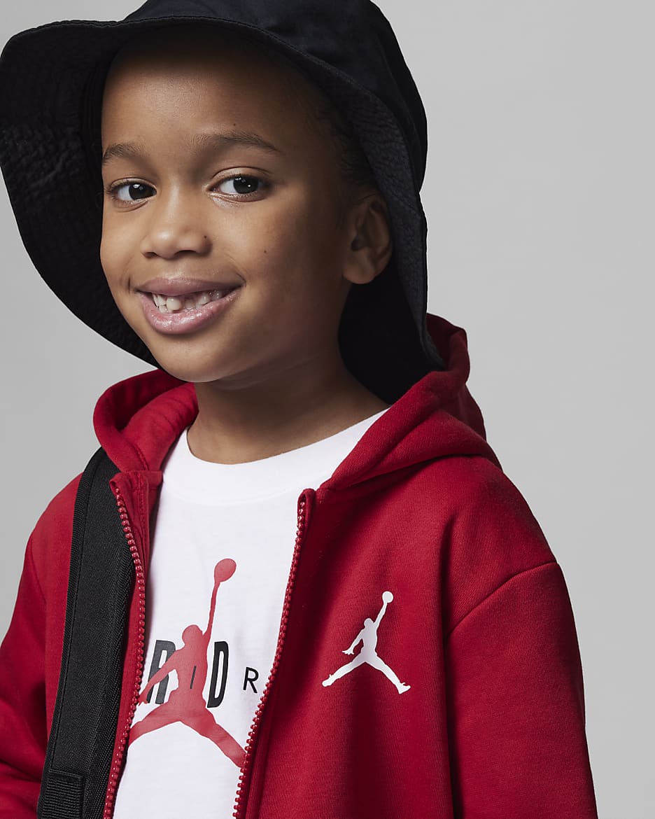 Jordan Essentials 3-Piece Full-Zip Boxed Set Younger Kids' 3-Piece Set - Gym Red