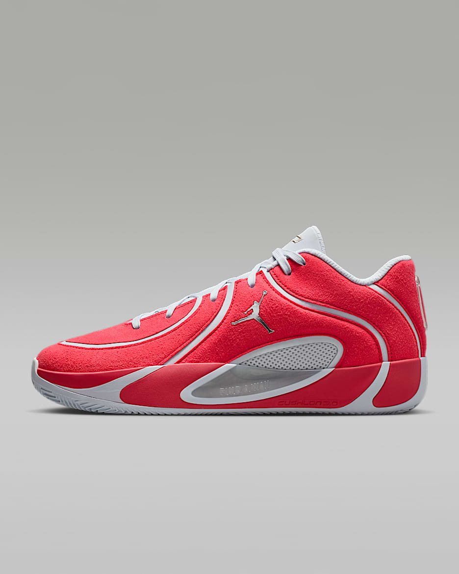 Tatum 4 Premium PF Basketball Shoes - Siren Red/Football Grey/Metallic Silver