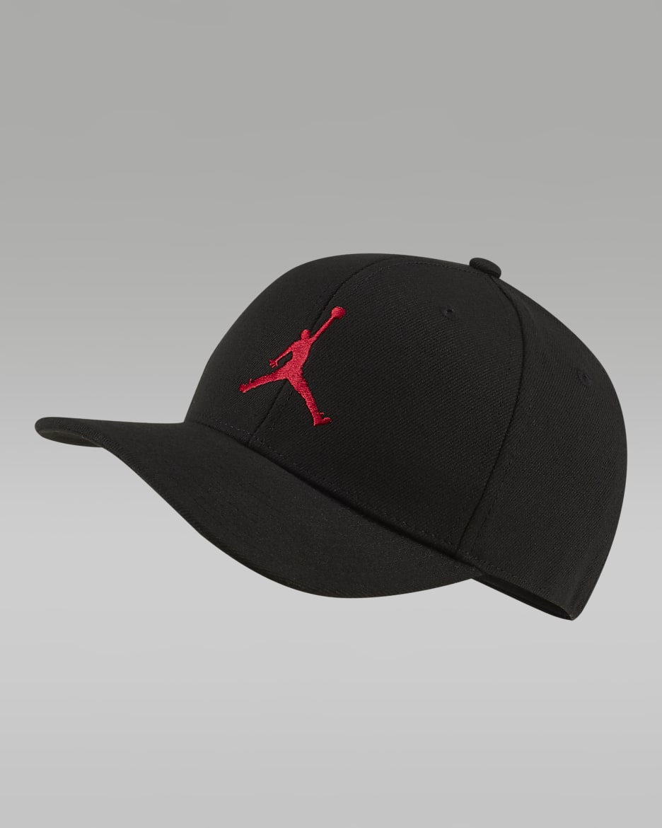Jordan Jumpman Flat Brim Snapback - Black/Gym Red