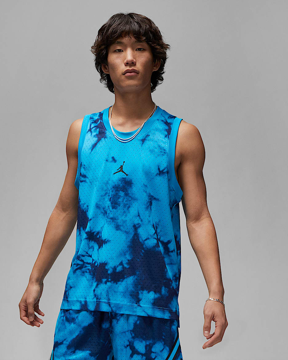 Jordan Dri-FIT Sport Breakfast Club Men's Mesh Jersey - Laser Blue/Black