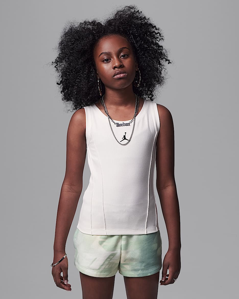 Jordan Training Camp Big Kids' Pintuck Tank - Sail