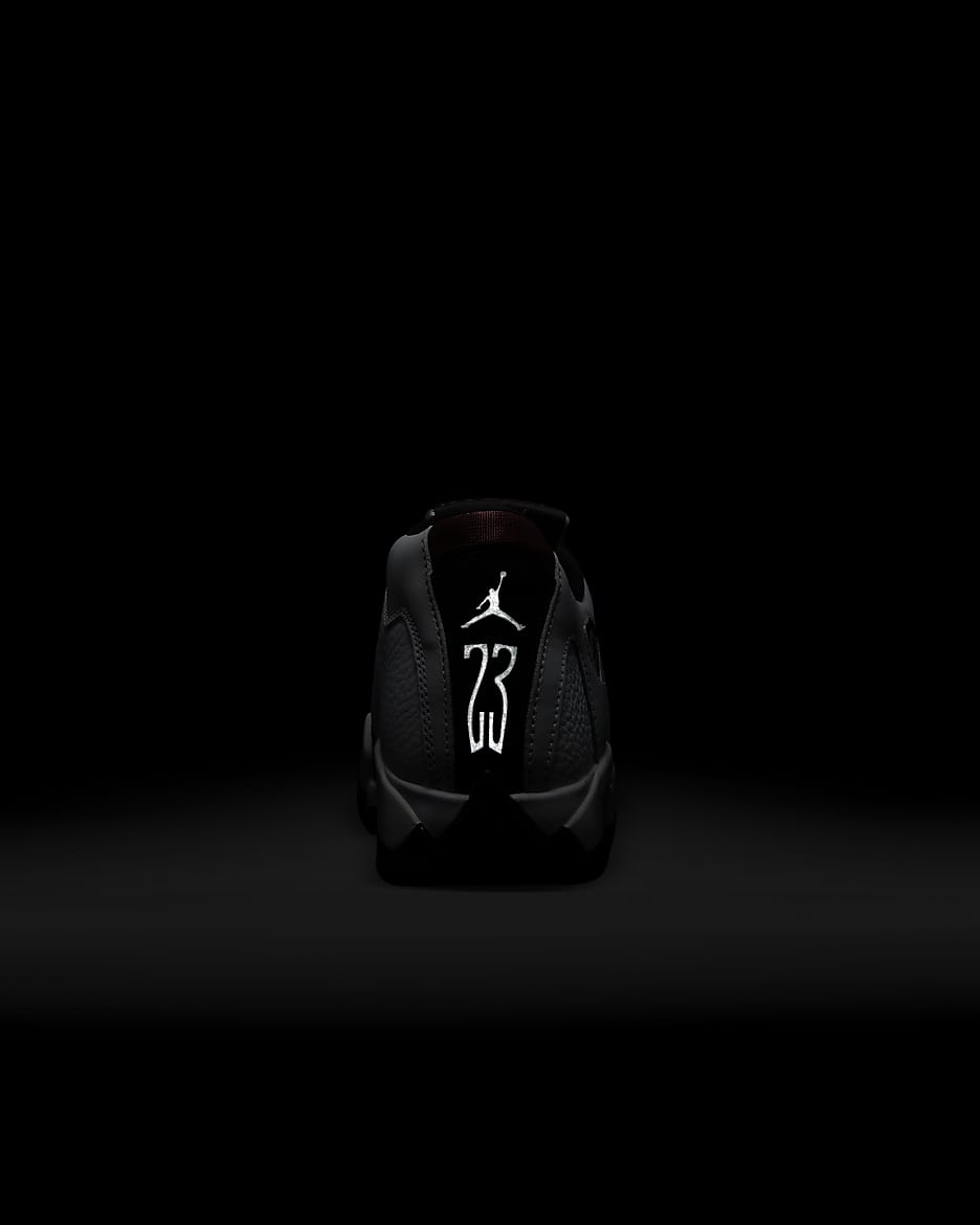 Air Jordan 14 Retro "Black Toe" Big Kids' Shoes - White/Black/Metallic Silver/Varsity Red