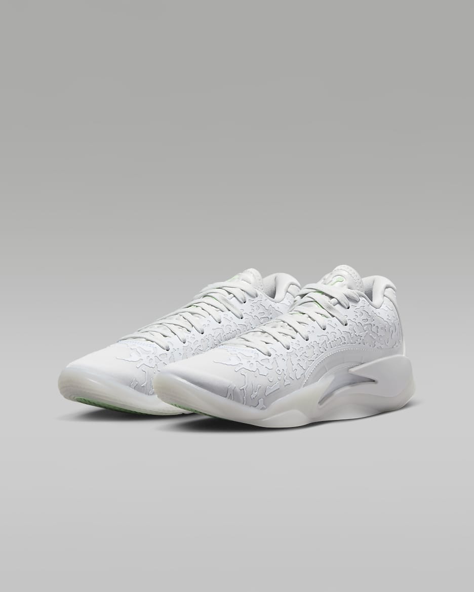 Zion 3 Older Kids' Basketball Shoes - White/Off-White/Pink Foam/Vapour Green