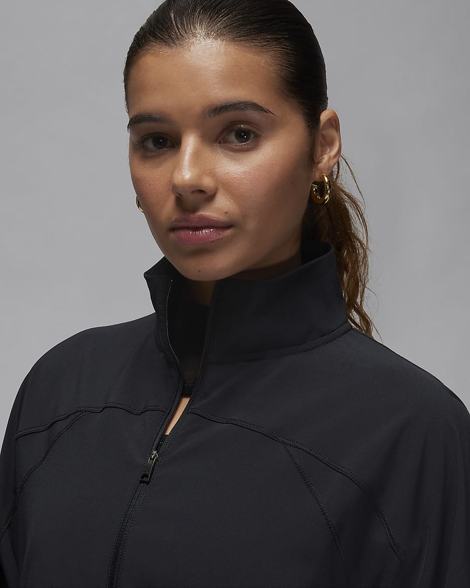 Jordan Sport Dri-FIT-Webjacke für Damen - Schwarz/Off Noir