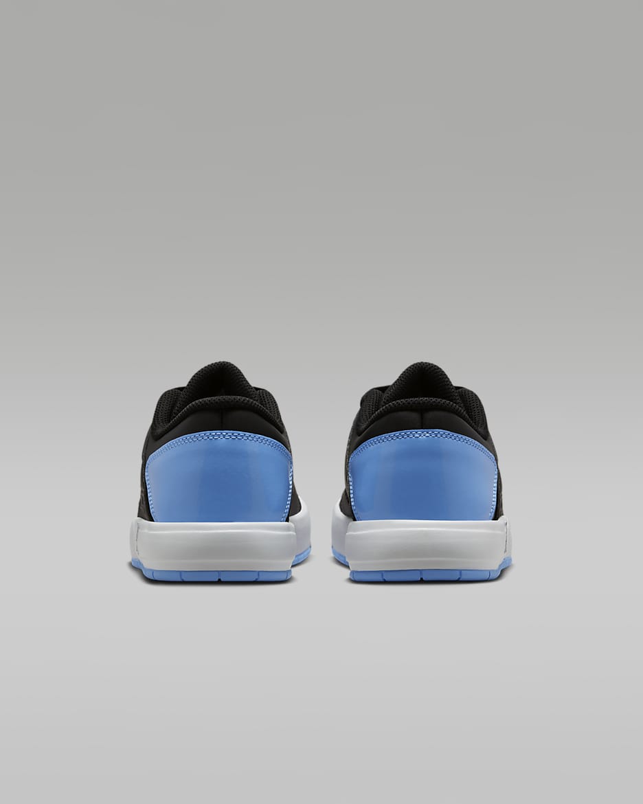 Jordan Nu Retro 1 Low Older Kids' Shoes - Black/White/Football Grey/University Blue