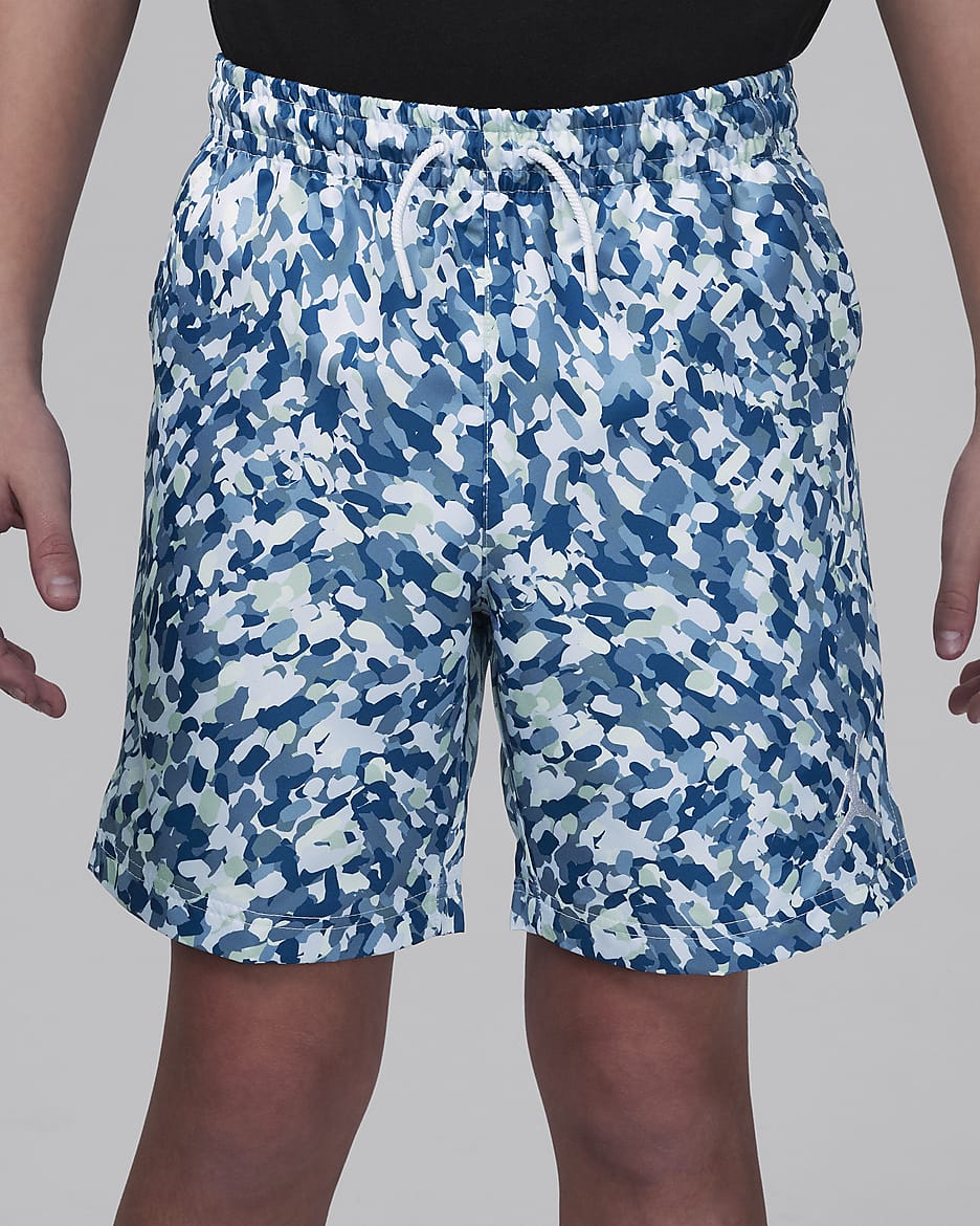 Jordan MJ Essentials Poolside Big Kids' Printed Shorts - Industrial Blue