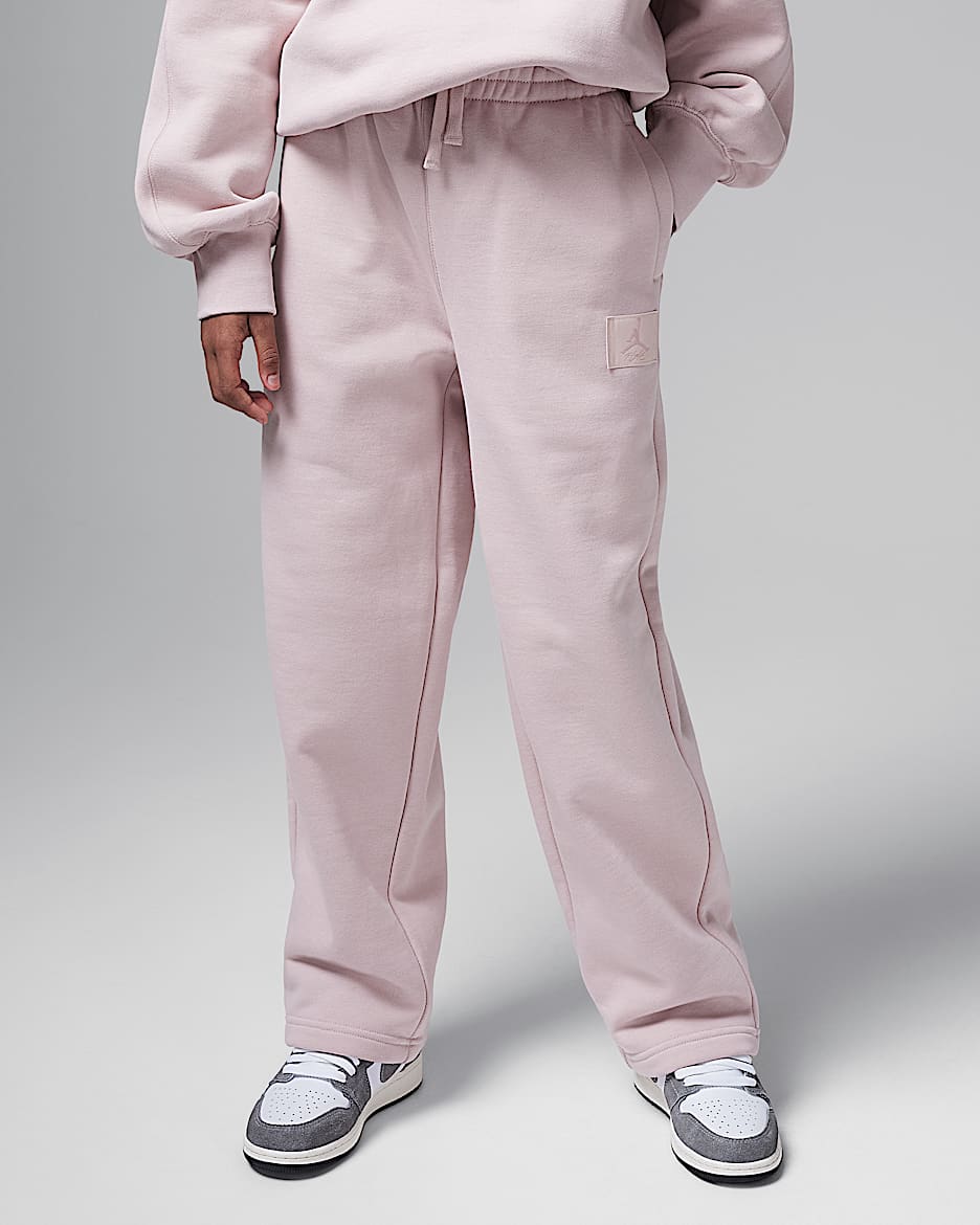Pantaloni con bordo aperto Jordan Flight Essentials – Ragazzo/a - Pink Oxford