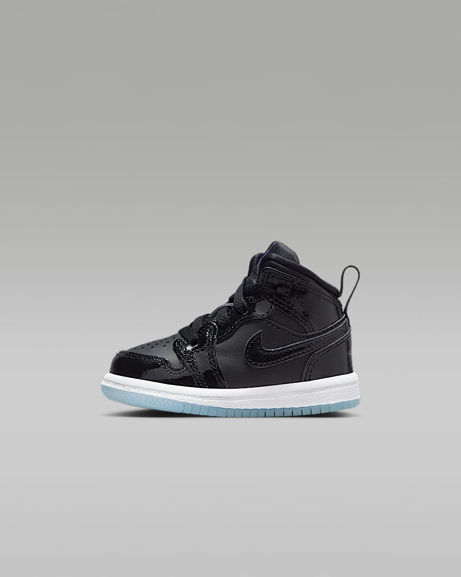 Jordan 1 Mid SE Baby/Toddler Shoes - Black/White/Dark Concord