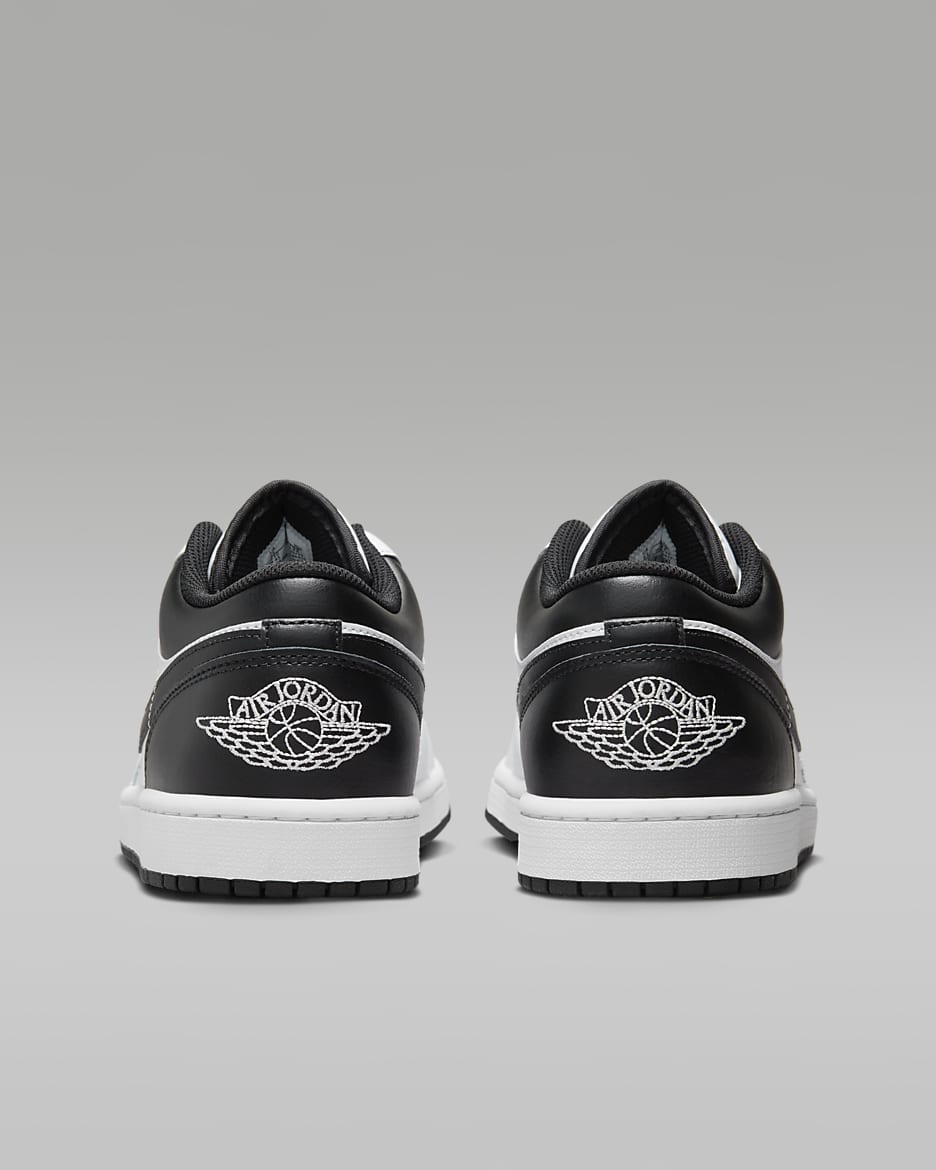 Air Jordan 1 Low Men's Shoes - White/White/Black