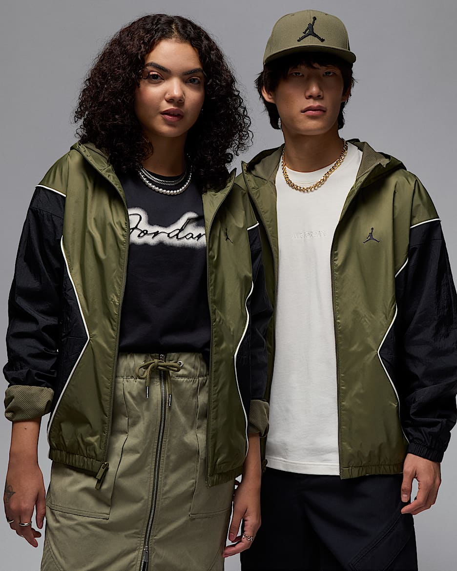 Jordan Brooklyn Draft-Jacke mit Kapuze (Herren) - Medium Olive/Schwarz/Sail/Schwarz