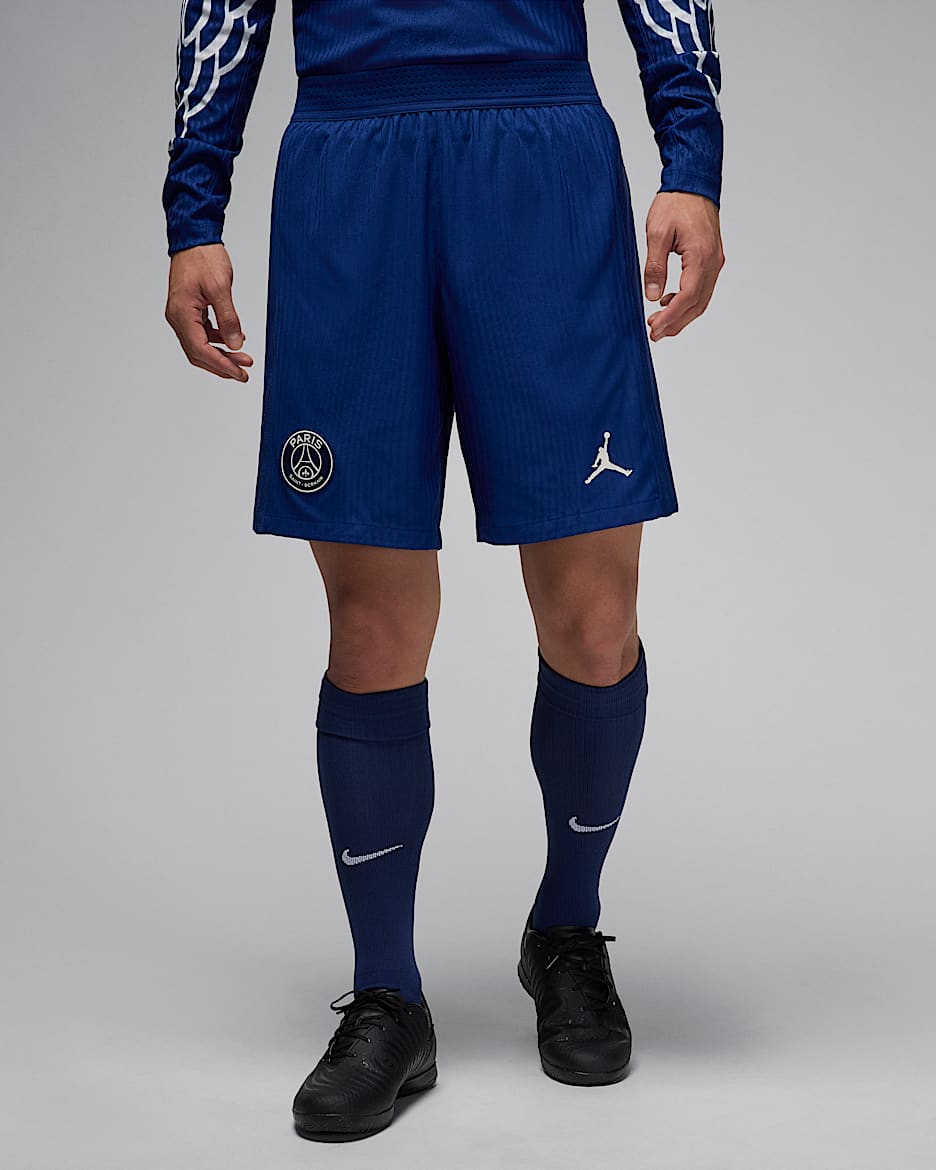 Shorts de fútbol Jordan Dri-FIT ADV Authentic para hombre Paris Saint-Germain 2025 Match Fourth - Azul vacío/Fantasma/Fantasma