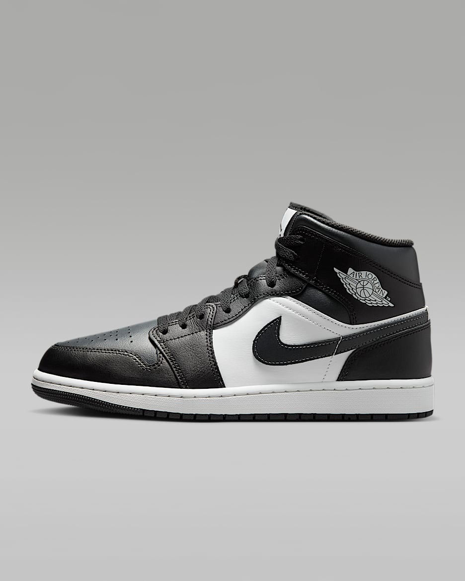 Air Jordan 1 Mid-sko til mænd - sort/Summit White/Off Noir