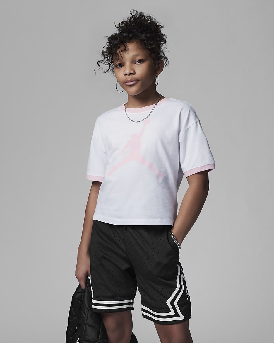Jordan Essentials Ringer Tee Camiseta - Niño/a - Blanco
