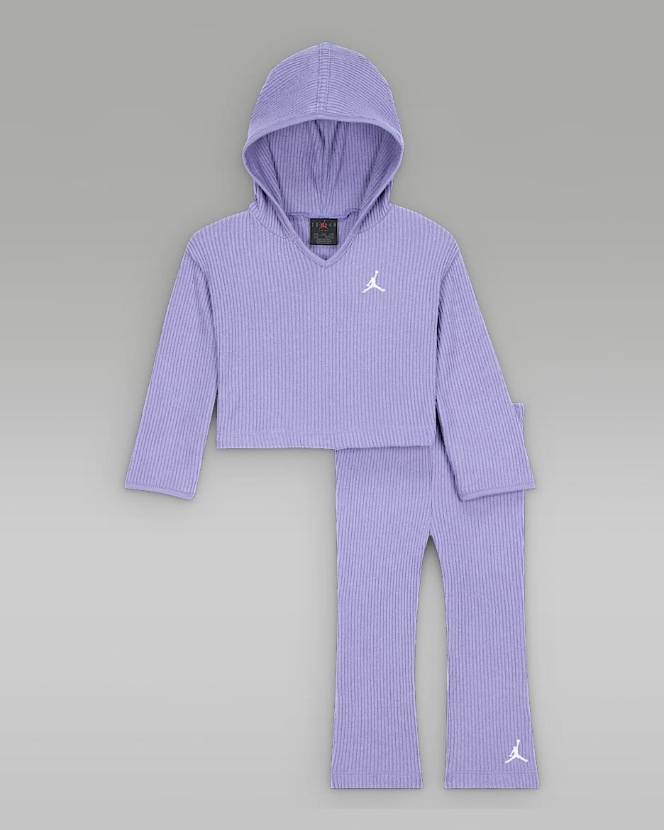 Jordan Baby (12-24M) Heir To The Crown 2-Piece Ribbed Pullover Set - Dusty Amethyst