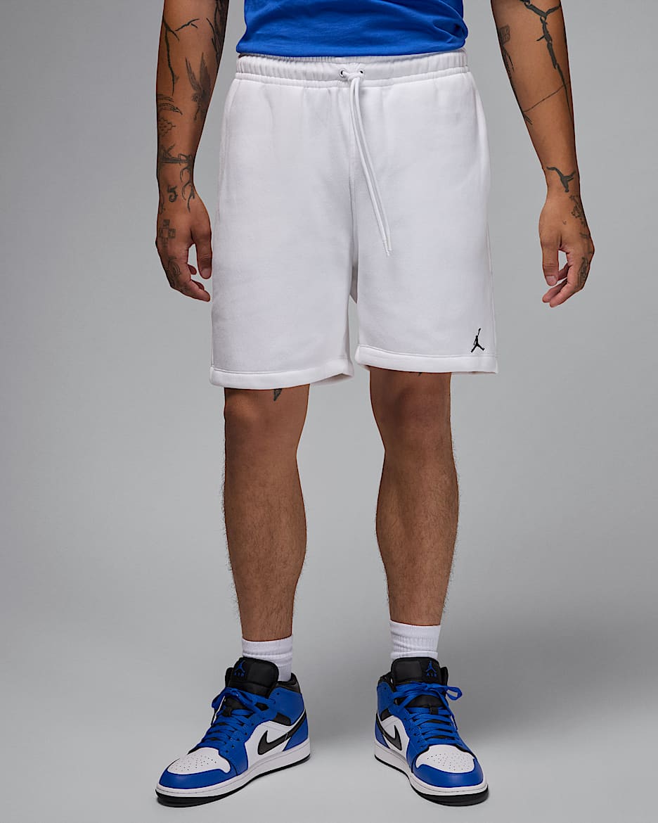 Short Jordan Brooklyn Fleece pour homme - Blanc/Noir