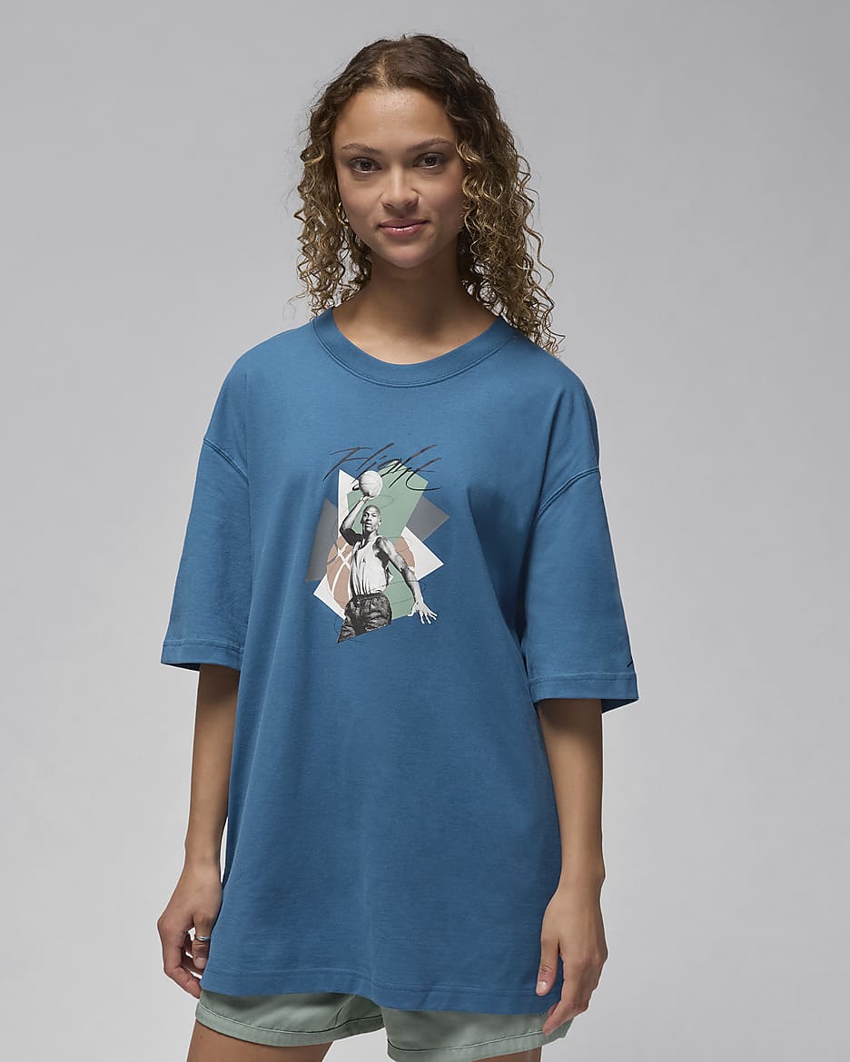 Jordan Women's Oversized Graphic T-Shirt - Industrial Blue