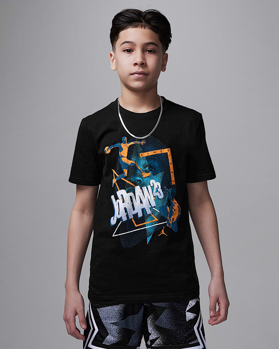 Jordan Big Kids' 3Peat T-Shirt - Black