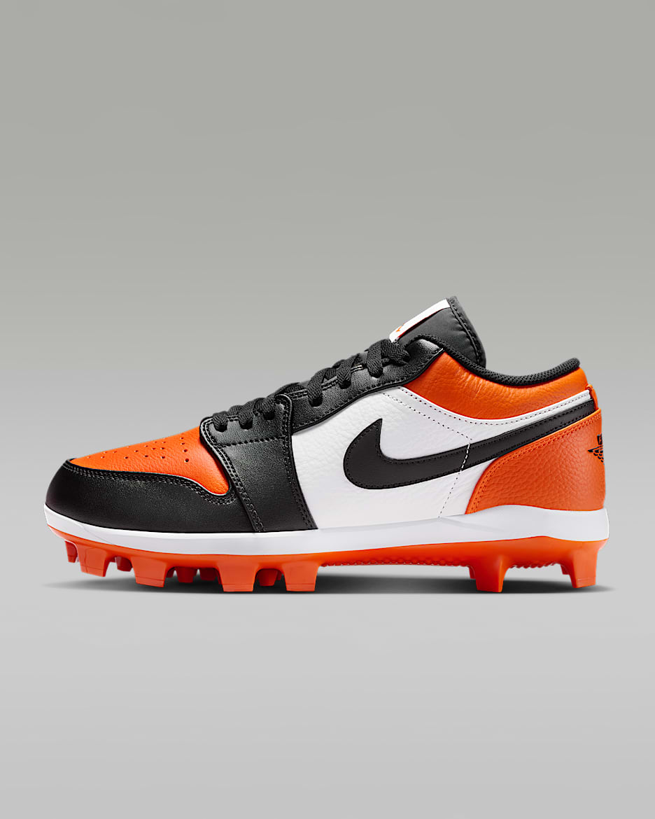 Jordan 1 Retro MCS Low SE Men's Baseball Cleats - Starfish/White/Black