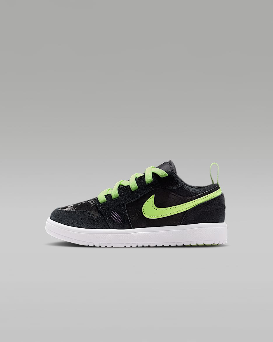 Jordan 1 Low Alt Little Kids' Shoes - Black/Dark Raisin/White/Barely Volt
