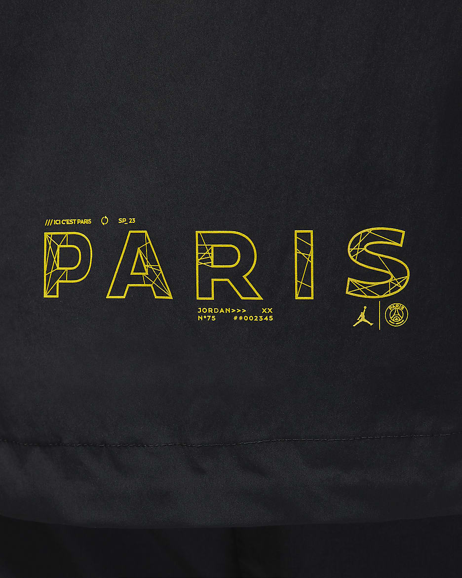 Casaco entrançado Paris Saint-Germain para homem - Preto/Amarelo Tour/Amarelo Tour