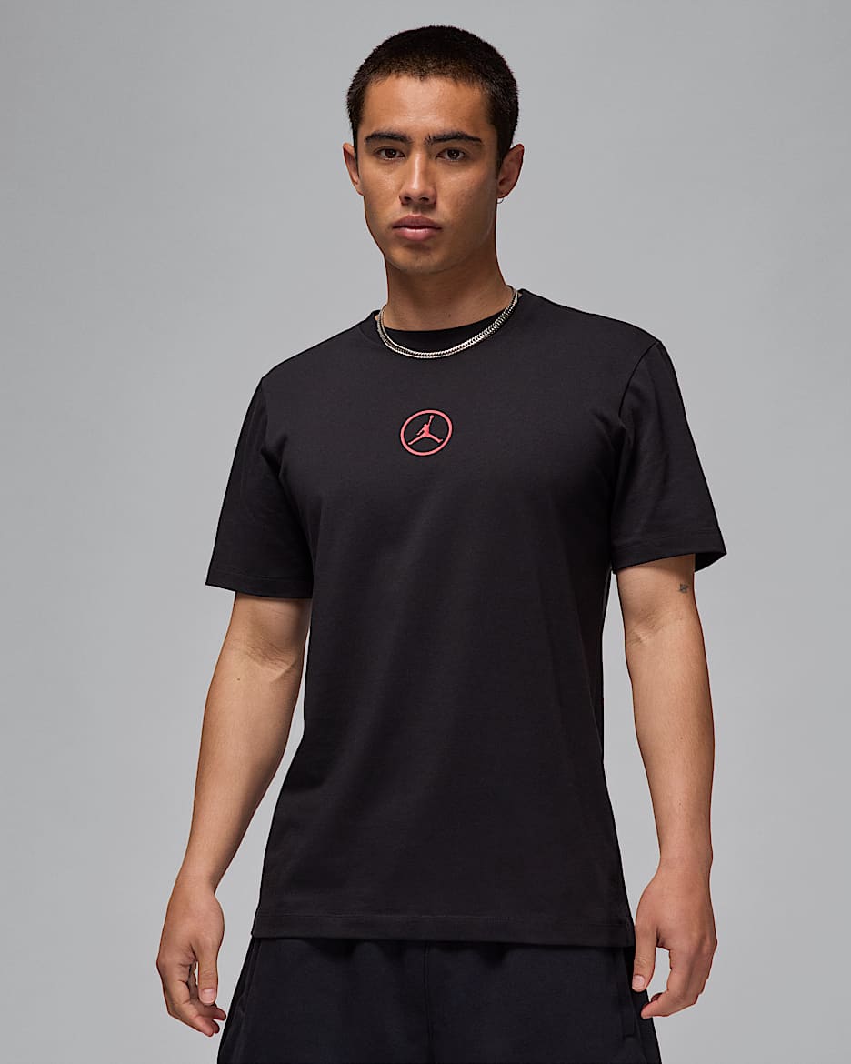 ジョーダン フライト エッセンシャル メンズ ショートスリーブ Tシャツ - ブラック/バーシティレッド/バーシティレッド