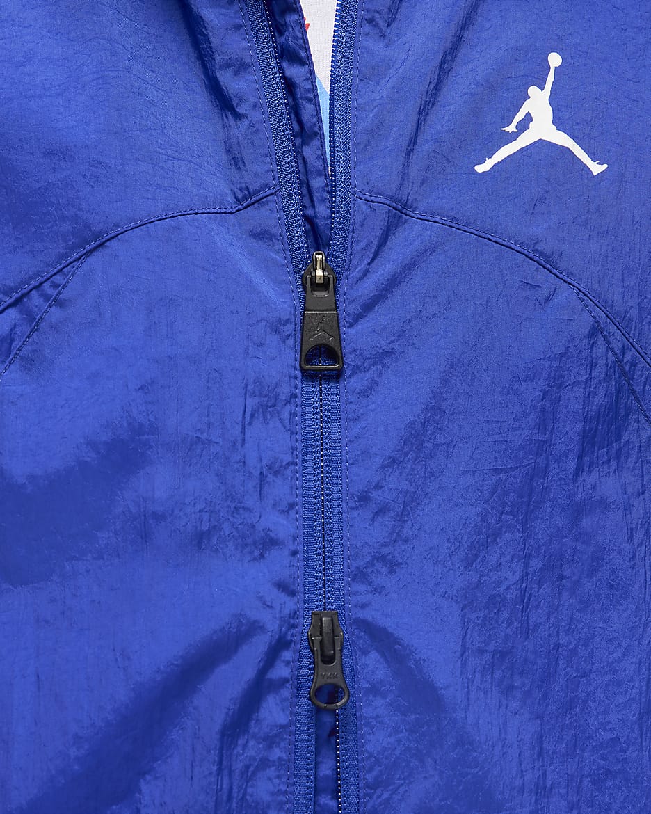 Veste de survêtement Jordan Sport JAM x Fédération Française de Basketball pour homme - Old Royal/Celestine Blue/Blanc