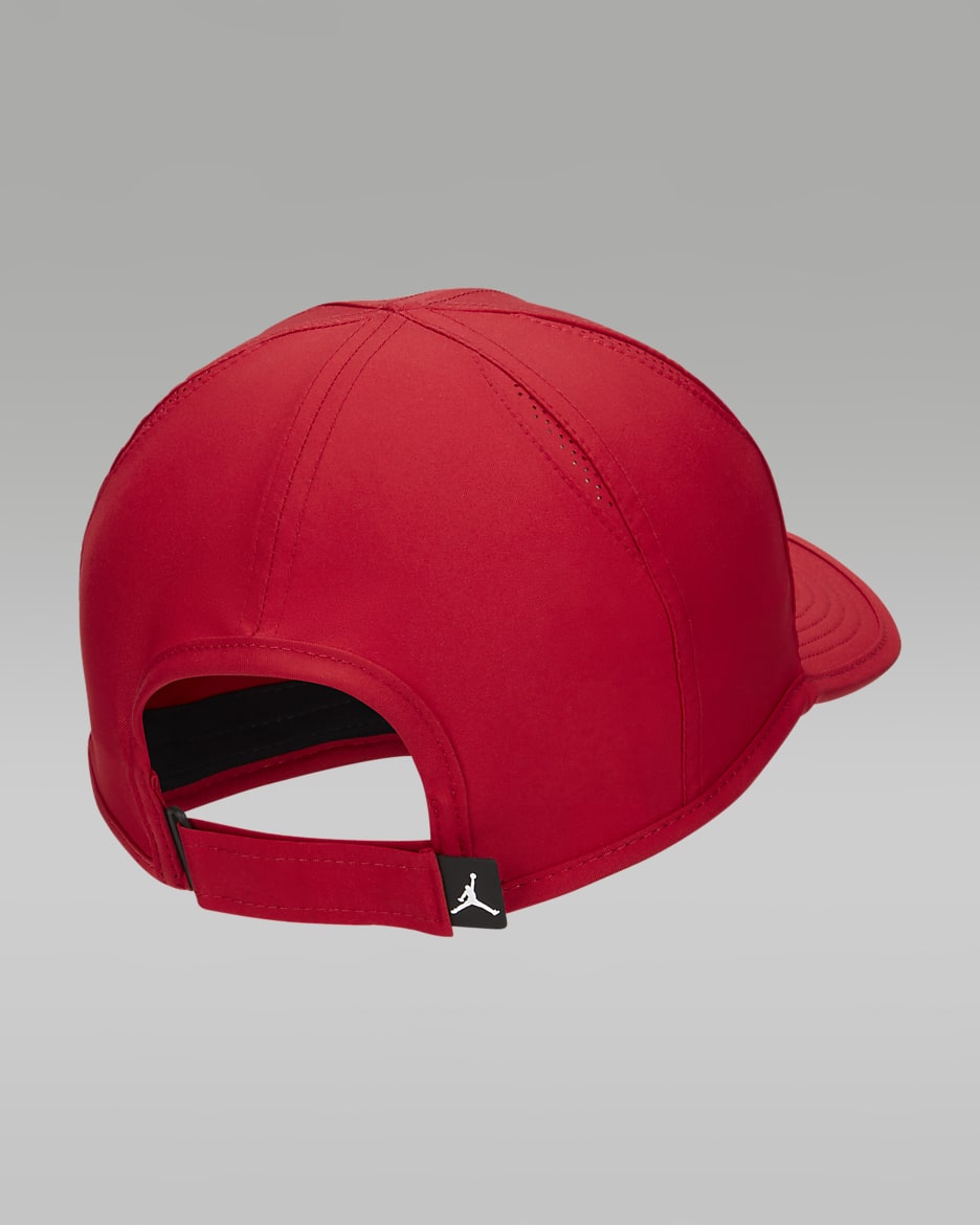 Jordan Dri-FIT Club Unstructured Curved Bill Cap - Gym Red/Black/Black