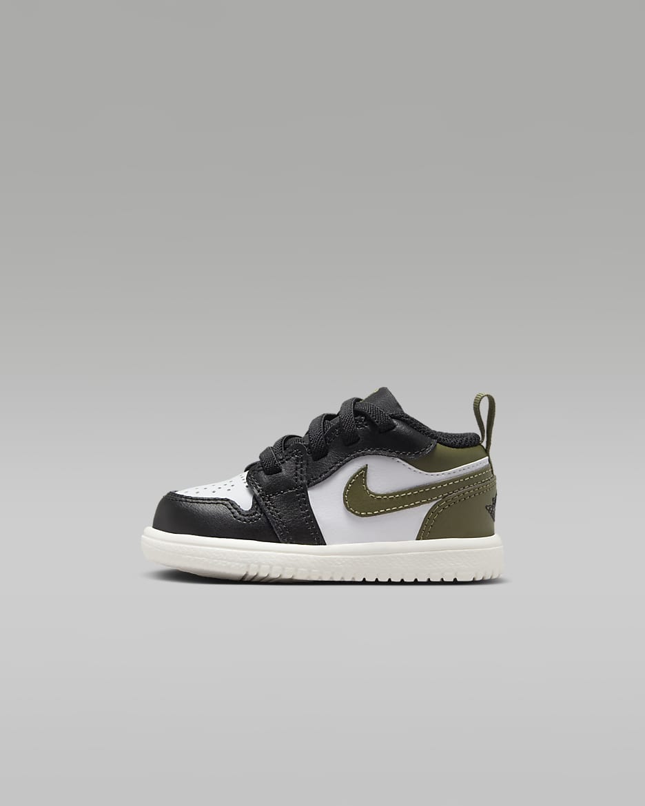 Jordan 1 Low Alt Baby & Toddler Shoes - Black/Medium Olive/Sail/White