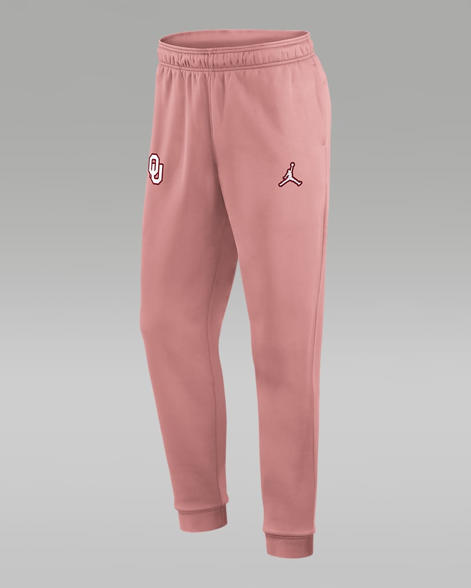Oklahoma Sooners Sideline Player Men's Nike Dri-FIT College Joggers - Red Heather