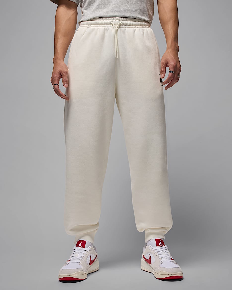 Jordan Brooklyn Fleece Men's Trousers - Sail/Black