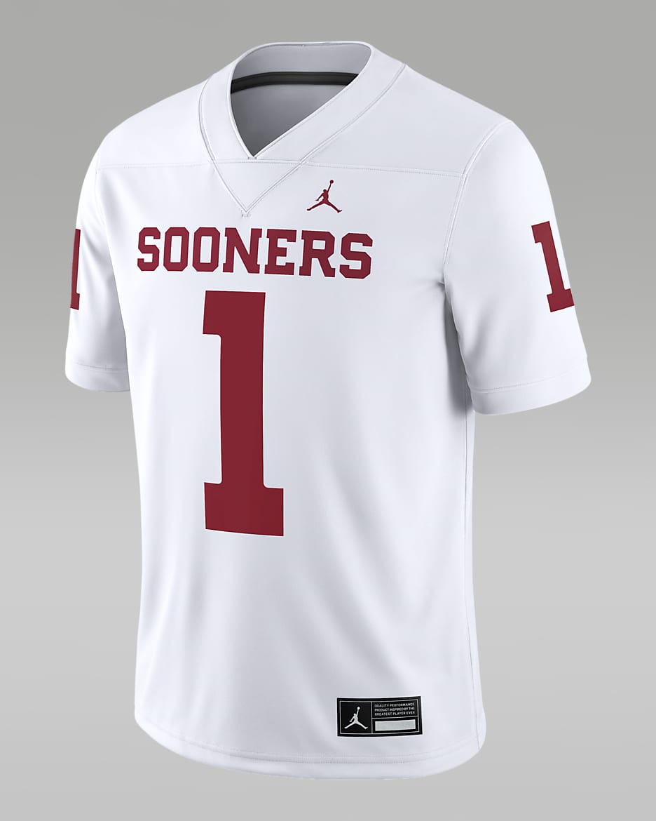 Jersey Game universitario Nike Dri-FIT para hombre de los Oklahoma Sooners - Blanco