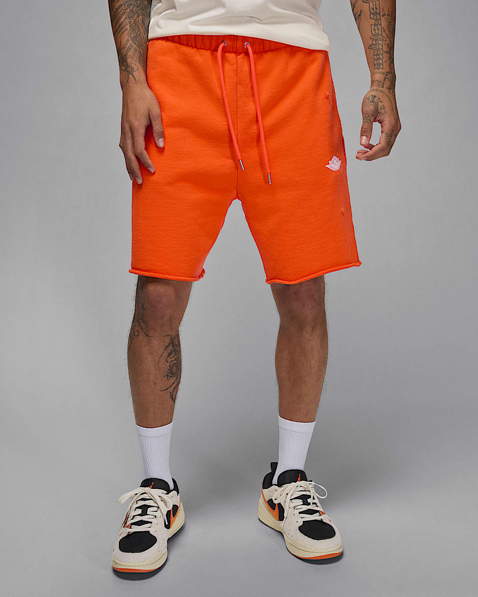 กางเกงขาสั้นผ้าเฟรนช์เทรีผู้ชาย Air Jordan Rare Air - Brilliant Orange/Sail
