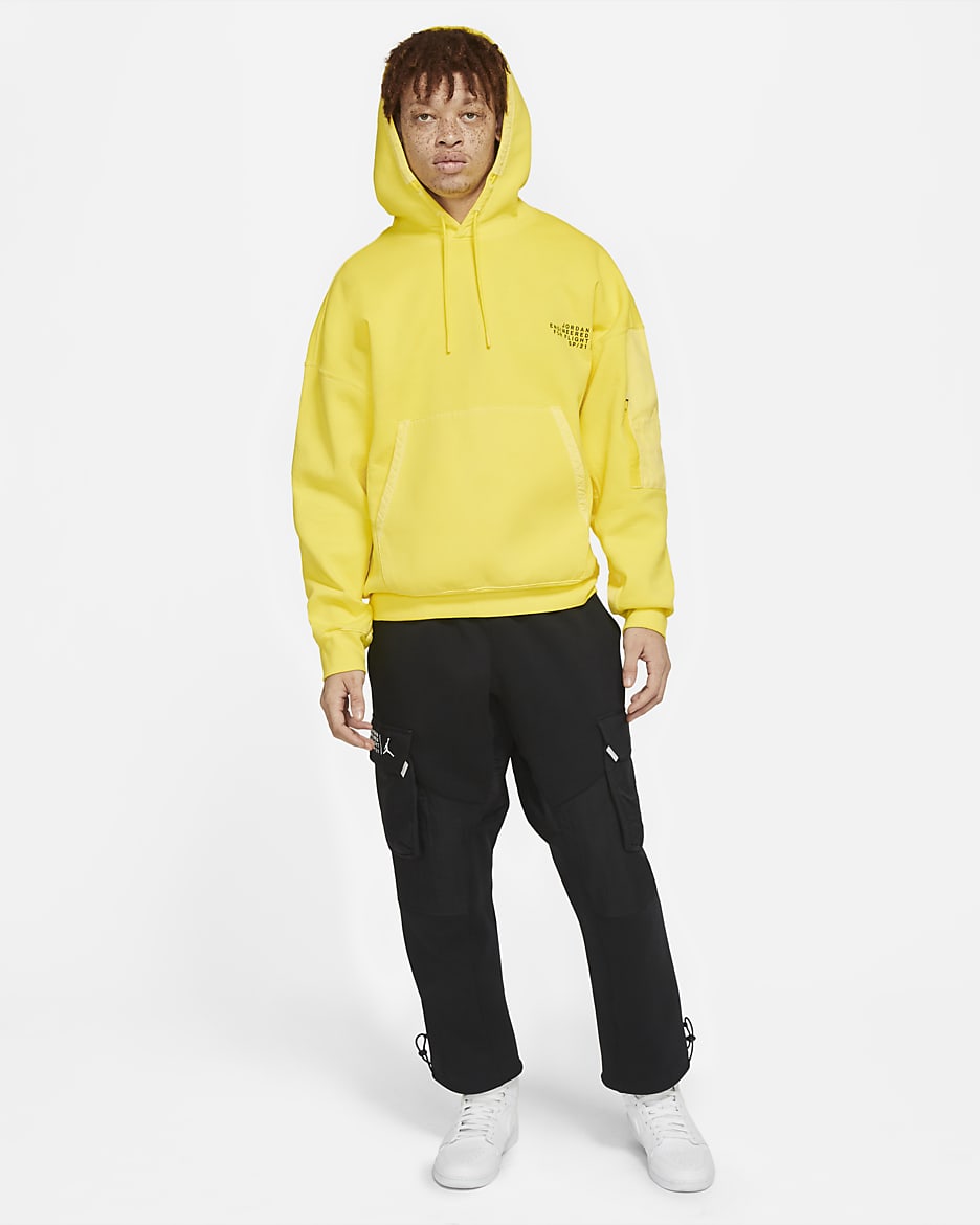 Jordan 23 Engineered Men's Washed Fleece Hoodie - Opti Yellow/Black