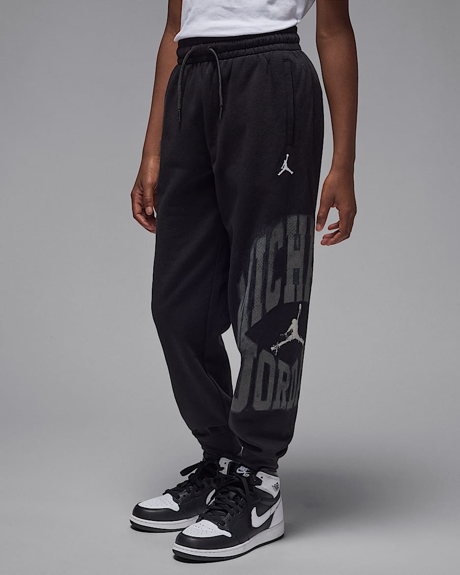 Jordan MVP Big Kids' Jumpman Fleece Pants - Black