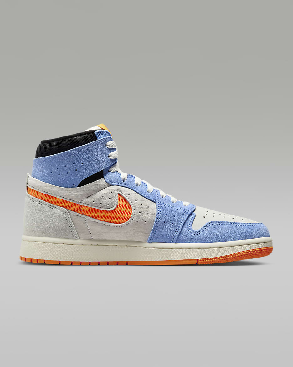 Air Jordan 1 Zoom CMFT 2 Men's Shoes - Sail/Royal Pulse/Light Silver/Alpha Orange