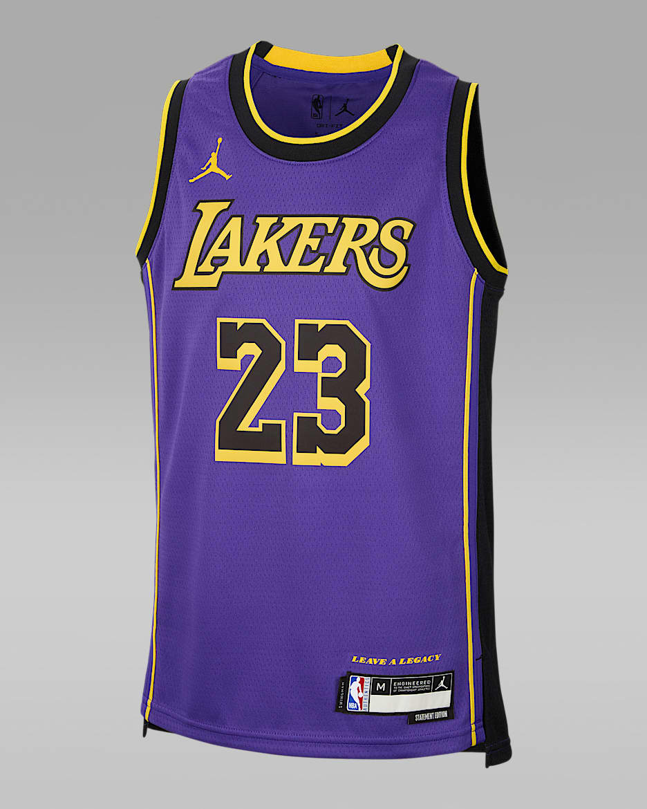 LeBron James Los Angeles Lakers Statement Edition Jordan Swingman NBA-jersey met Dri-FIT voor jongens - Paars