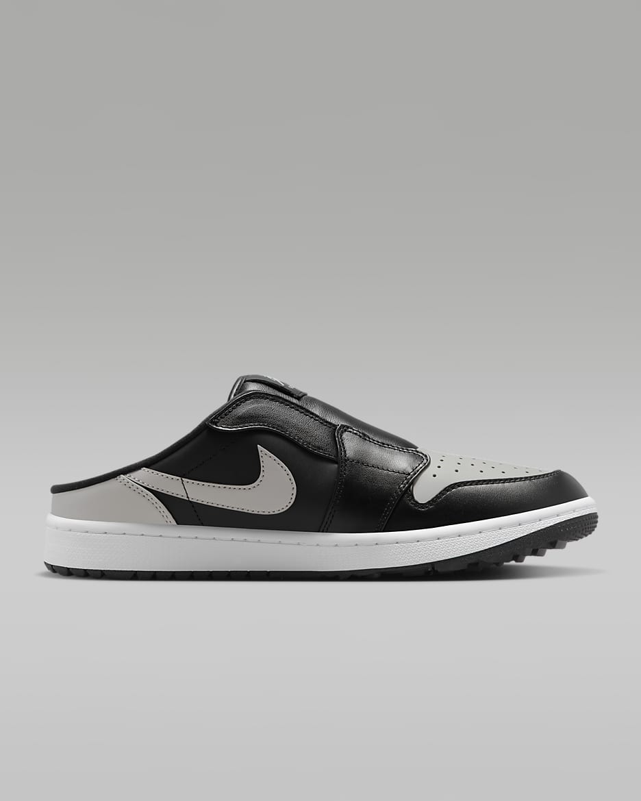 Air Jordan Mule Sabatilles de golf - Negre/Blanc/Medium Grey