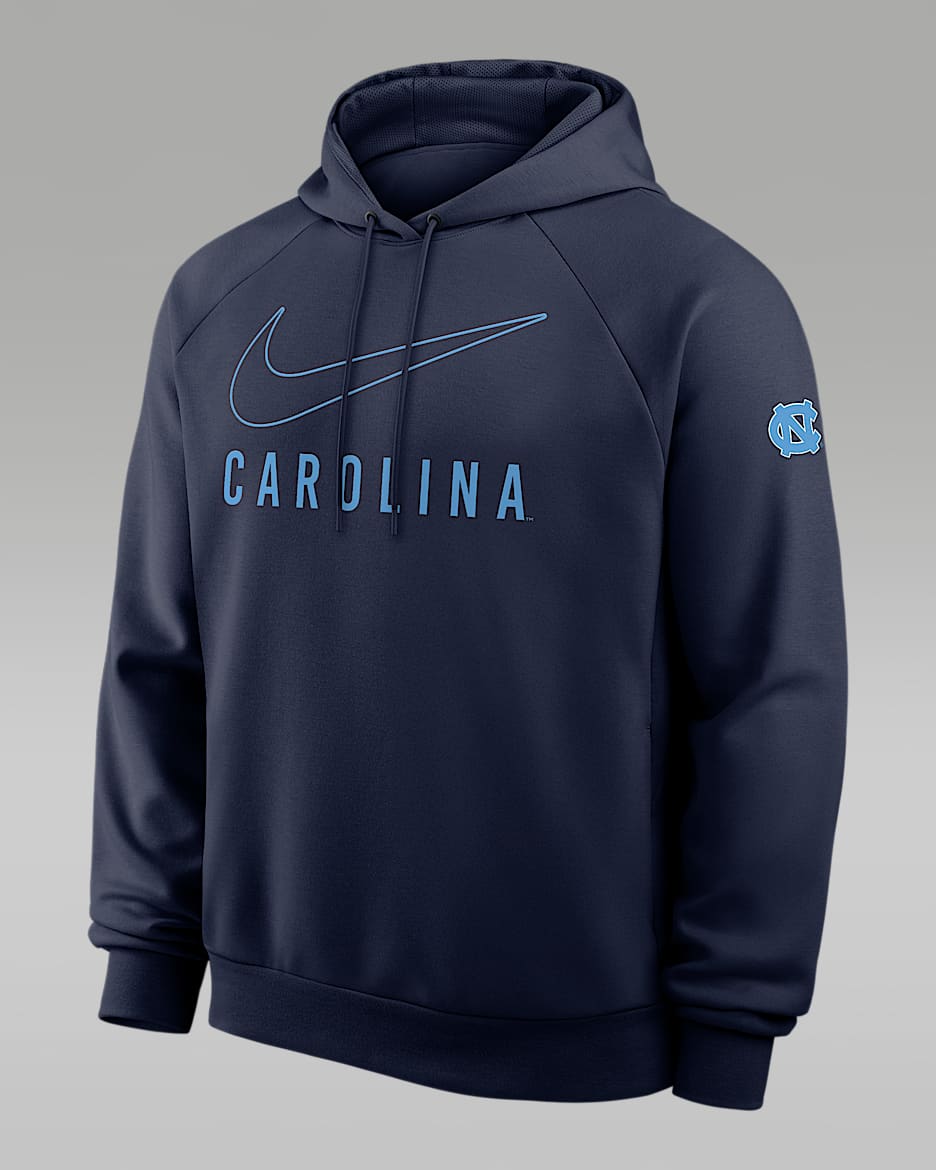 North Carolina Premium Performance Men's Nike Dri-FIT College Pullover Hoodie - Navy