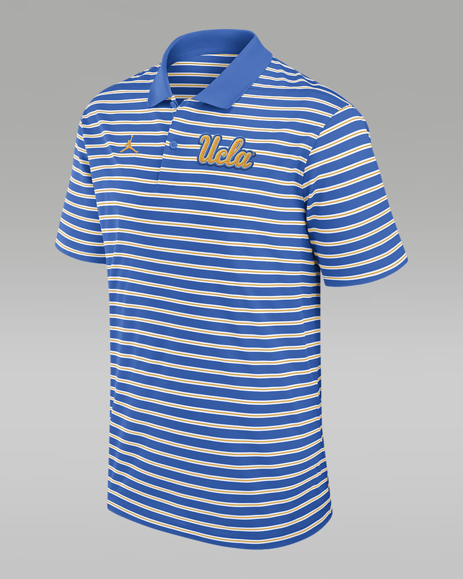 UCLA Bruins Primetime Victory Striped Men's Nike Dri-FIT College Polo - Blue